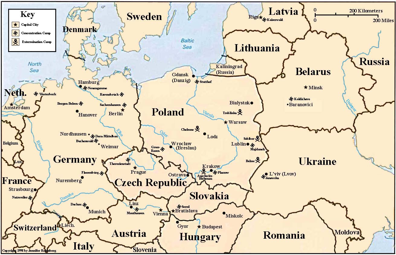 concentration camps map image